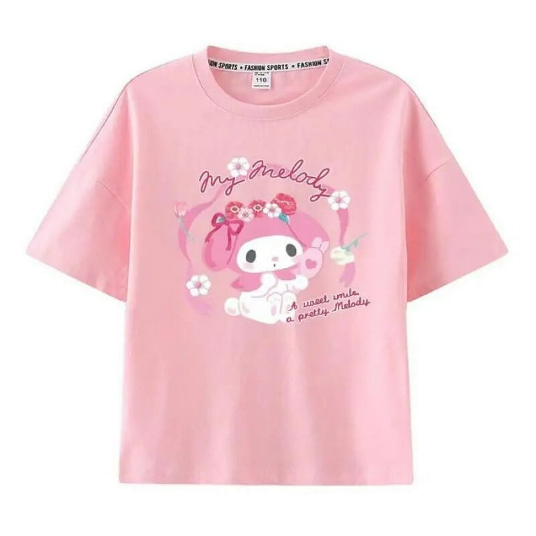 Sanrio My Melody Kuromi Cinnamoroll Short Sleeve Kawaii T