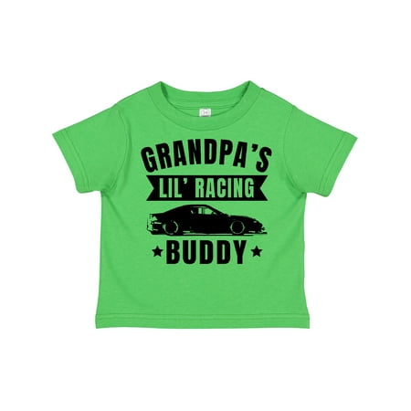 

Inktastic Grandpas Lil Racing Buddy Gift Toddler Boy or Toddler Girl T-Shirt