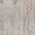 thumbnail image 6 of Ox Bay Evan 6' Round Indoor Area Rug – Ivory & Multicolor Arrow Stripe Pattern, Durable Performance Round Rug, 6 of 6