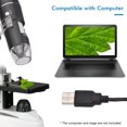 thumbnail image 2 of Graflsoa Portable USB Digital Microscope with 8 LED Lights, 1600X Magnification, Adjustable Stand, Ideal for Students, Engineers, and Hobbyists for Detailed Inspection of Insects, Plants, Circuits,, 2 of 6