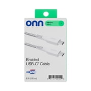 Onn 6 USB Type-C Cable if Certified White, 1 Pack