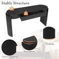 thumbnail image 5 of EUROCO 55" Entryway Table with Oval Top and 2 Drawers,Wood Console Table Sofa Table with Fluted Design for Living Room,Black, 5 of 8