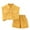 Yellow, variant on Kovlvoll 2 Piece Outfits for Kids Boys Sleeveless Vests Thin Button up Shirt and Shorts with Pockets Summer Casual Set