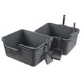 thumbnail image 7 of Yuright Plastic High Side Cat Litter Boxes with Scoops, 4 Pack Gray Open Top Litter Trays, 7 of 7