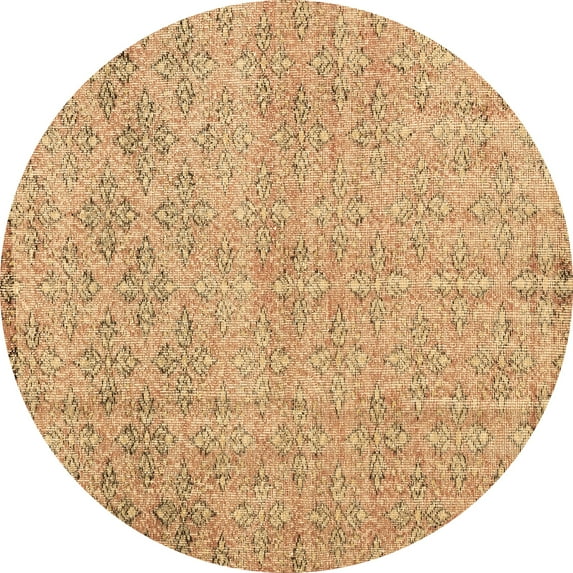 Ahgly Company Indoor Round Persian Brown Traditional Area Rugs, 5' Round