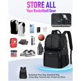 thumbnail image 2 of Mochila LOINTET para baloncesto con soporte para pelota, color negro, 2 of 6