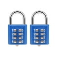 thumbnail image 1 of Candados de Combinación de 8 Dígitos Uxcell con Botón para Taquillas de Aleación de Zinc Azul 2Pcs, 1 of 5