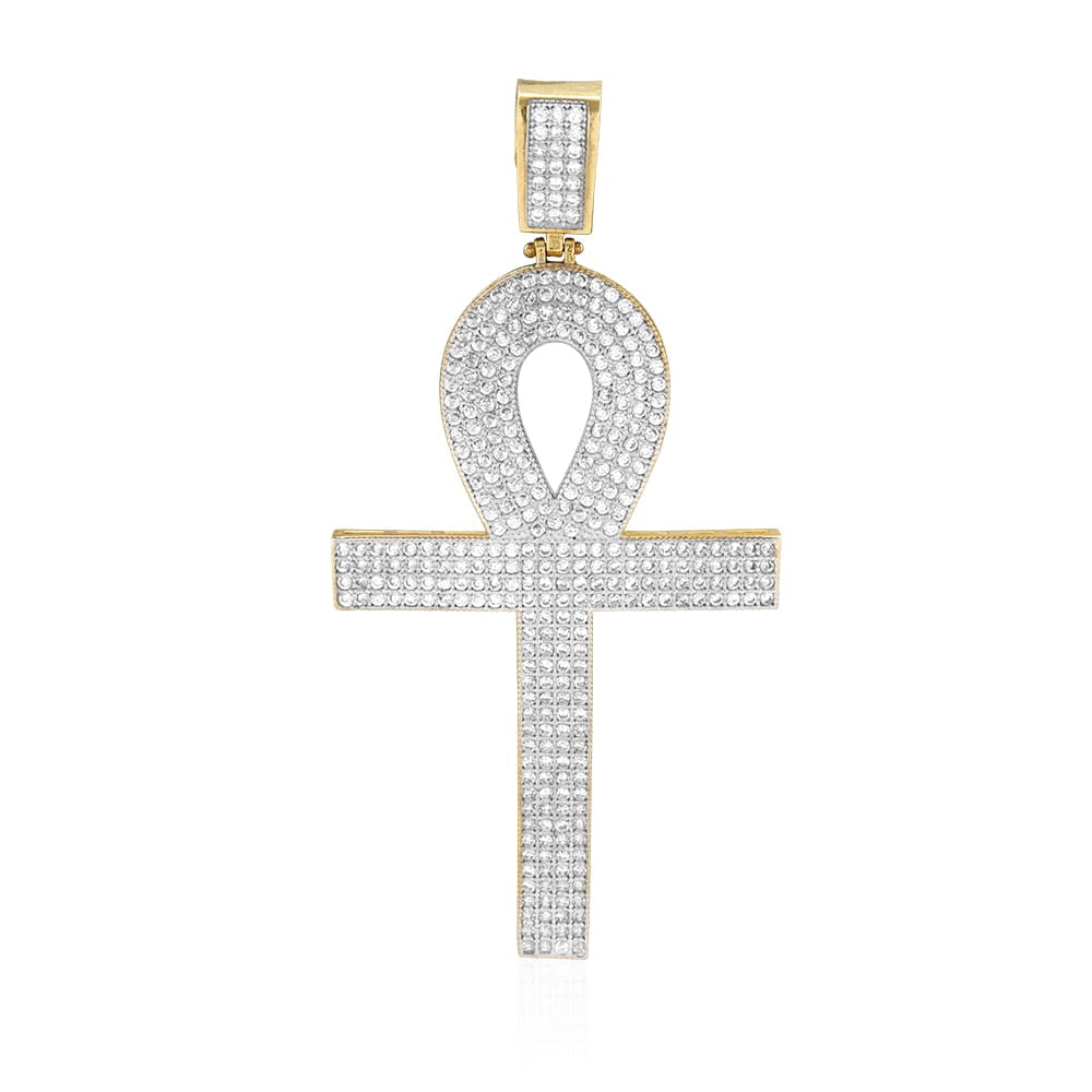 14k Solid Yellow Gold Simulated Diamond 