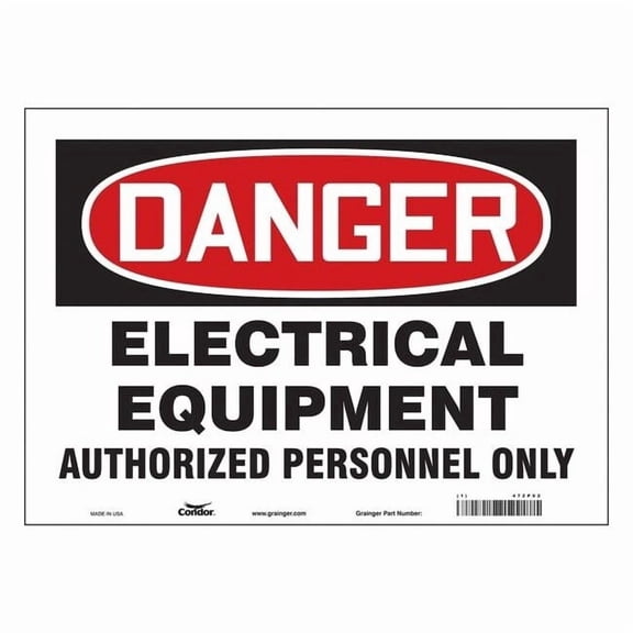 Condor Safety Sign,10 inx14 in,Vinyl 472P02