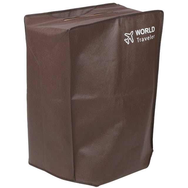 Foldable Waterproof Dustproof Luggage Cover Protector for 24-inch Trolley Case Suitcase (Coffee)