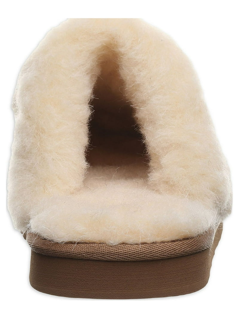 Bearpaw Mackenzie Suede Scuff Slipper Wool Lining