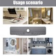 thumbnail image 4 of Silicone Sink Faucet Splash Guard Mat Draining Drying Pad Catcher for Kitchen Bathroom Countertops Utensil Organizer, 4 of 7