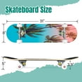 thumbnail image 2 of 31'' Complete Skateboard 7 Layer Canadian Maple Double Kick Deck Skateboards blue palm trees silhouette pink palm tree Skate Board for Beginner Adult Gifts, 2 of 5