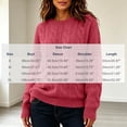 thumbnail image 3 of MaFYtyTPR Women's Cable Knit Sweater Crew Neck Long Sleeve Pullover Sweaters Solid Winter Warm Casual Loose Fit Top, 3 of 6