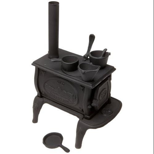 Cast Iron Vintage Mini Box Stove, 10 Inch