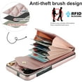 thumbnail image 4 of XIHAMA Crossbody Wallet Case for Compatible Galaxy S25, PU Leather Phone Case with RFID Blocking Card Slots Holder Ring Kickstand Wrist Strap Lanyard Handbag Purse Cover, 4 of 8