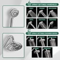 thumbnail image 4 of Akicon High Pressure Rain Shower Head with Handheld Spray Combo, Dual Shower Head with 6 Spray Modes, Rainfall Showerhead System with Adjustable Height Slide Bar for Bathroom, 3-Way Diverter, 4 of 5