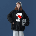 thumbnail image 4 of Sudadera con capucha del personaje de dibujos animados popular Snoopy Charlie Brown para hombres y mujeres, sudadera con capucha deportiva informal para parejas, 4 of 4