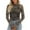 A Khaki, variant on Tops for Women Floral Leopard print Mesh Long TurtleNeck Sleeve with Thumb Holes Slim Clothing Fit Tees