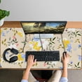 thumbnail image 4 of Long Mouse Pads for Desk,Pioneer Flower Floral Print Pattern Desk Mats on Top Of Desks, Desk Mouse Pad Extra Large with 3mm Non-Slip Base and Stitched Edge for Gaming,Office,Work,Home 47.3"x23.6", 4 of 6
