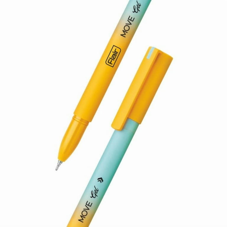 FLAIR Penne Gel Move, Set Da 10, Colori Pastello Opachi, Inchiostro Blu, Scrittura Fluida, Per Scuola E Ufficio - 2