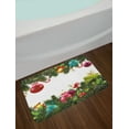 thumbnail image 2 of Christmas Bath Mat, Snowy Winter Xmas Time Happy New Year Greeting Presents Bells Leaves Garland, Plush Bathroom Decor Mat with Non Slip Backing, 29.5" X 17.5", Multicolor, by Ambesonne, 2 of 2