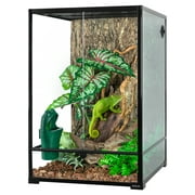 REPTI ZOO Vertical Reptile Terrarium, Full Tempered Glass 24"W x 24"D x 36" H