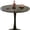 Faux Marble Black, variant on Round Dining Tulip Table for 2, Mid-Century Modern Table with Sturdy Metal Pedestal for Kitchen, Bistro, Cafe, Leisure (Black, 24 INCH)