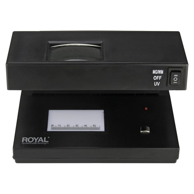 Detector de Billetes Falsos Royal UV1 con Alerta Sonora y Calculadora