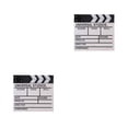 thumbnail image 3 of Sidaley 20x20 Director Video escena Clapperboard TV Movie Clapper Board película profesional pizarra corte Prop decoración del hogar suministro blanco 2piezas, 3 of 5