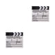 thumbnail image 1 of Methold 1pc Director de Escena de la película Clapperboard TV Video Clapper Board Film Photographic Prop Decoraciones colgantes Suministros blanco 2piezas, 1 of 5