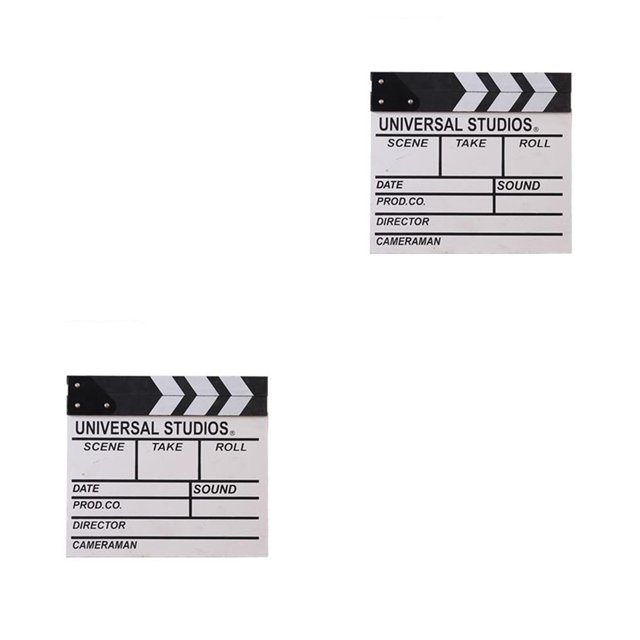 Seitruly 20x20 Director Video escena Clapperboard TV Movie Clapper Board película profesional pizarra corte Prop decoración del hogar blanco 2piezas