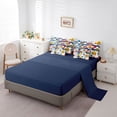 thumbnail image 5 of Castle Fairy Kawaii Colorful Car Bedding Comforter Set,Cute City Streets King Bedding Sets, 5 of 8