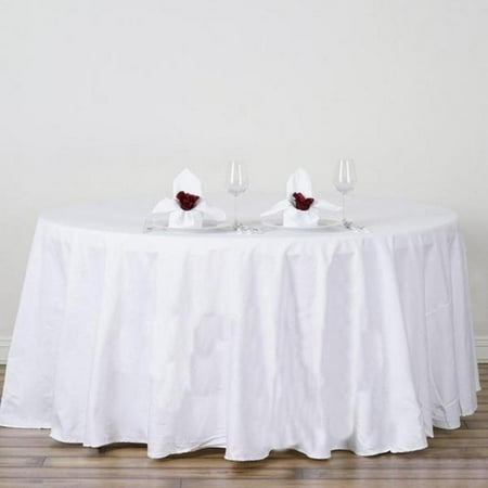 

BalsaCircle 120 Round Cotton Tablecloths Wedding Linens White