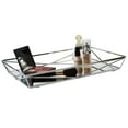 thumbnail image 2 of Home Details 11" x 15.75" Rectangular Geometric Mirrored Vanity Tray, Makeup Organizer, Chrome, 2 of 3