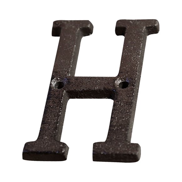 Wrought Iron Letter Number for Diy House Address | Cast Metal Alphabet Sign for Home Garden Decor | Black Coated Letter for Custom House Numbers, Storefront Signs, Mailbox, Wedding Decor
