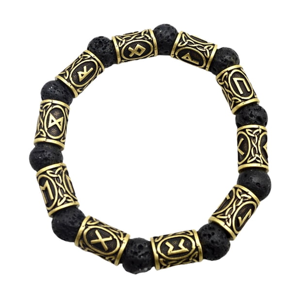 Pulsera para hombre Pulseras de cuentas con dijes para regalar Bronce