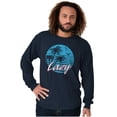thumbnail image 5 of Lazy Beach Bum Procrastinator Retro Long Sleeve TShirt Men Women Brisco Brands M, 5 of 6
