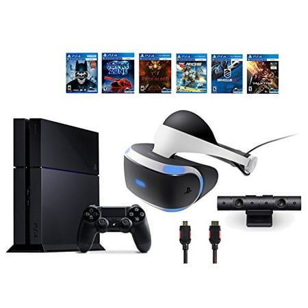PlayStation VR Bundle 9 Items:VR Headset,Playstation Camera,PS4,6 VR Game Disc PSVR Until Dawn: Rush of Blood,PSVR EVE: Valkyrie,PSVR Battlezone,Batman: Arkham VR, PSVR DriveClub,PSVR Battlezone