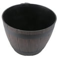 thumbnail image 5 of Resin Barrels Flowerpot Imitation Rattan Wooden Barrels Outdoor Bonsai Garden Floor Flower Pot, 5 of 9