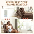 thumbnail image 4 of Lnsenfin Small Power Lift Recliner Chair for Elderly with Memory Function,Remote Control,Side Pockets Linen for Living Room,Brown, 4 of 6