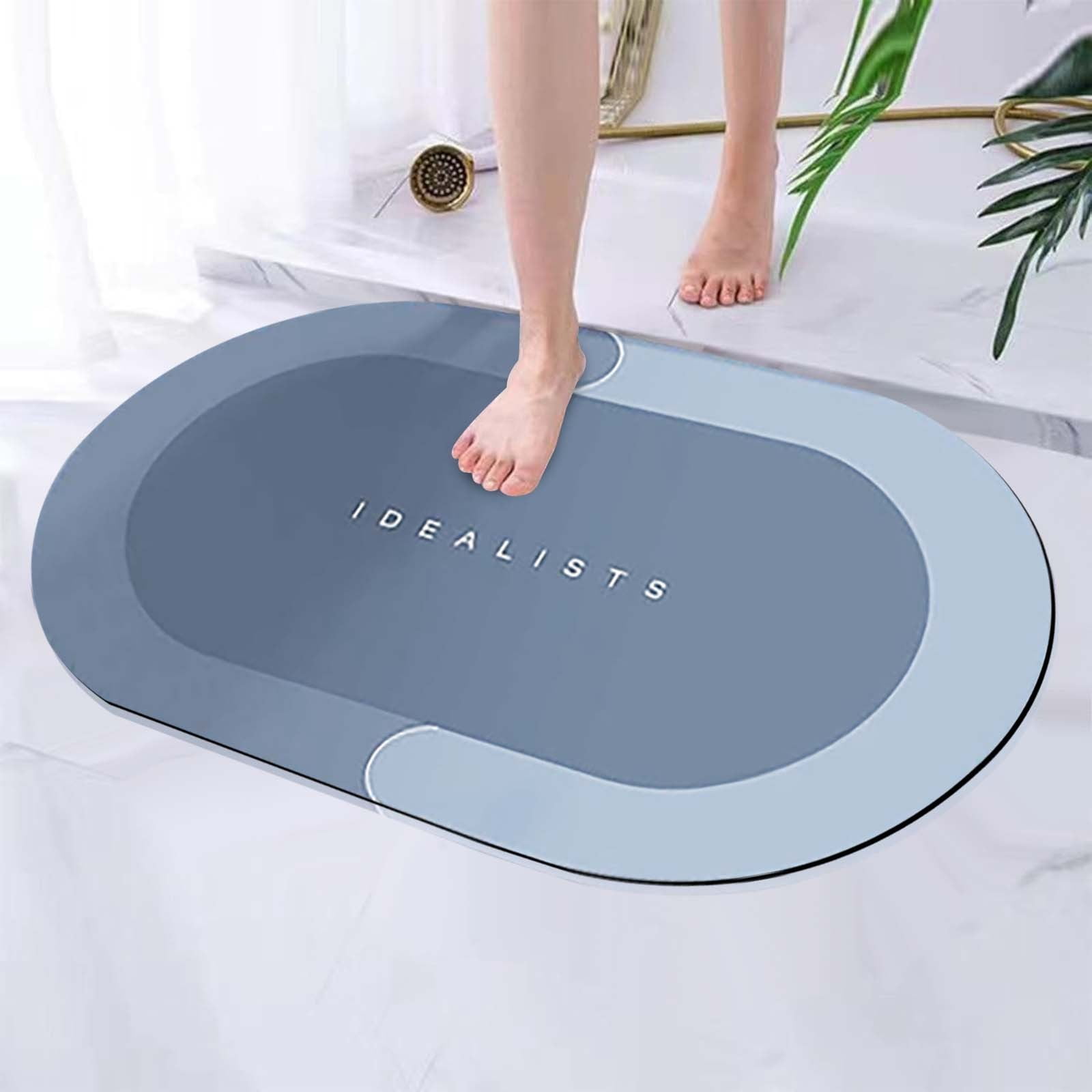 Antqov Bath Mat, 16x24" Non Slip Bathroom Rugs, Quickly Dry Absorbent Bathroom Floor Mats Shower Rug for in Front of Bathtub Shower Decor