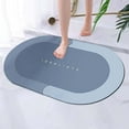 thumbnail image 5 of AuroraX Green Bathroom Rug Mat Quick Dry Absorbent Non-Slip Backing Bath Rug Modern Plush Flock 15x23 Inch Round, 5 of 5