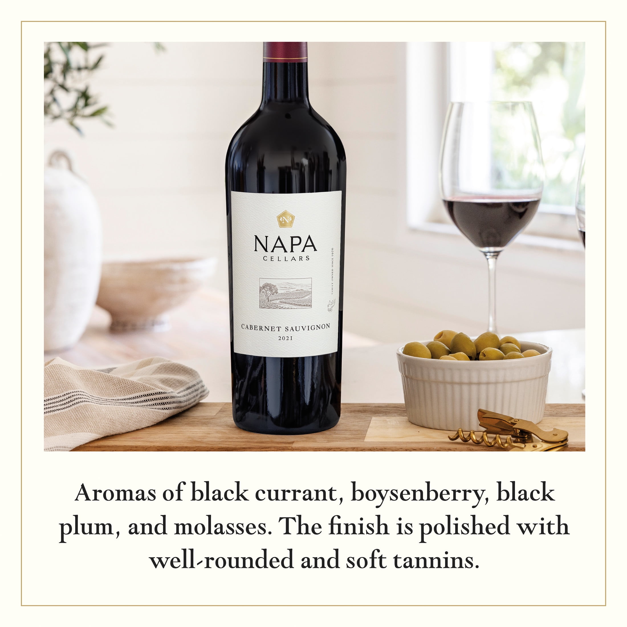 Napa Cellars Cabernet Sauvignon California Red Wine, 750 ml Glass