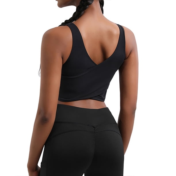 Qarigey Camisola de Yoga para mujer, vestido de Fitness para mujer, chalecos de estilo Simple a la moda para niñas, chaleco con sujetador, ropa Type2 NO2 Qarigey AP011446-04