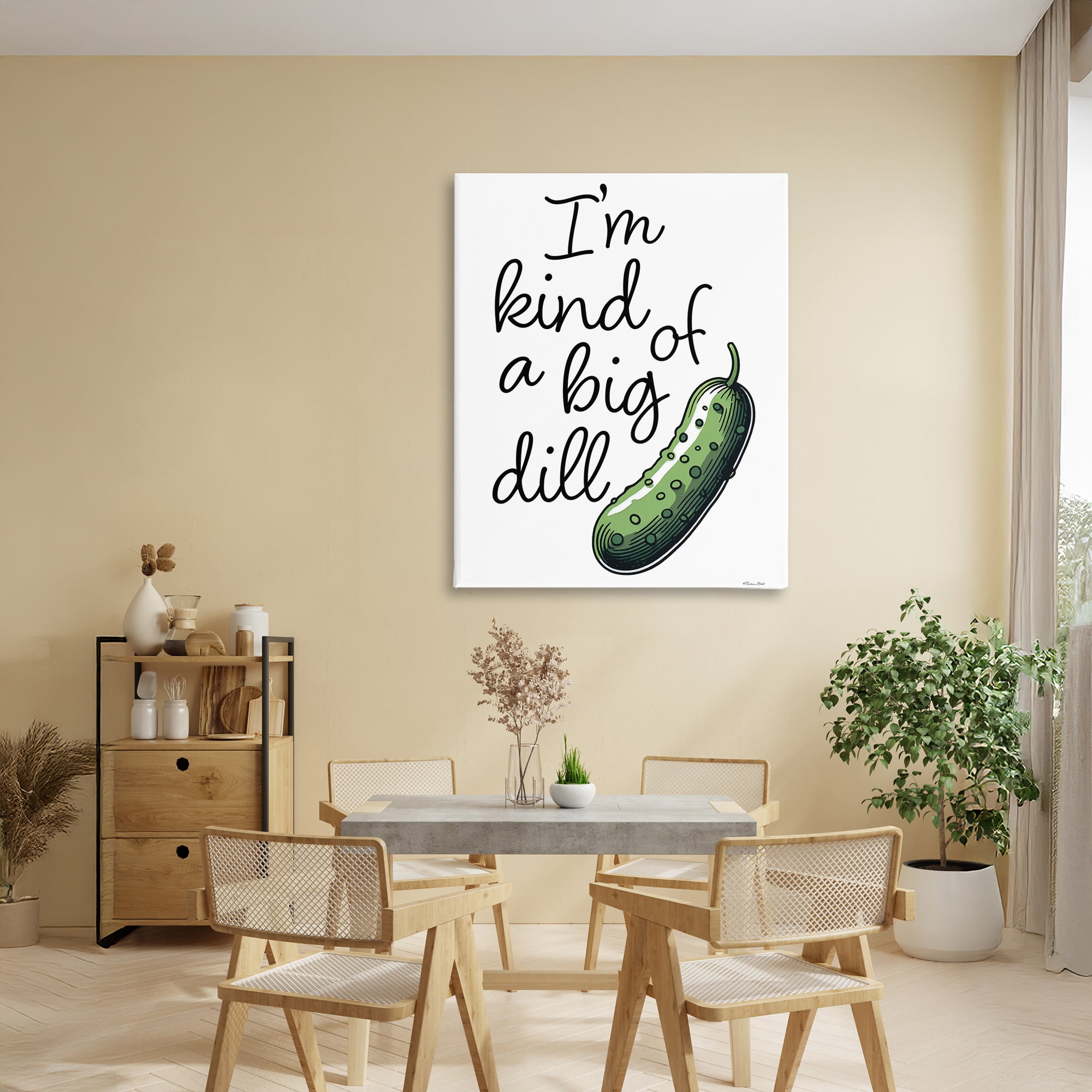 Stupell Industries Kind Of A Big Dill Pickle Canvas Wall Art, design by Susan Ball