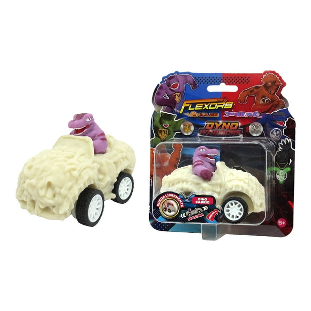 Muñeco de acción flexible y moldeable Flexors Vehicles Dino Warriors, Dino Cabrio, para niños, 10 cm de altura. Marca Ruz.