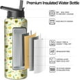 thumbnail image 3 of 32oz Cat Themed Insulated Water Bottle with Handle & Straw, Stainless Steel Travel Tumbler for Coffee & Drinks, Gift for Women - Mother''s Day, Christmas, 3 of 6