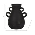 thumbnail image 4 of Decorative Terracotta Vase with Handles for Living Room Decor - Boho Flower Vase for House, Bedroom, or Office Space - Ideal for House Accent, Side Table, or Desk Accessory - 12", Black, 4 of 12