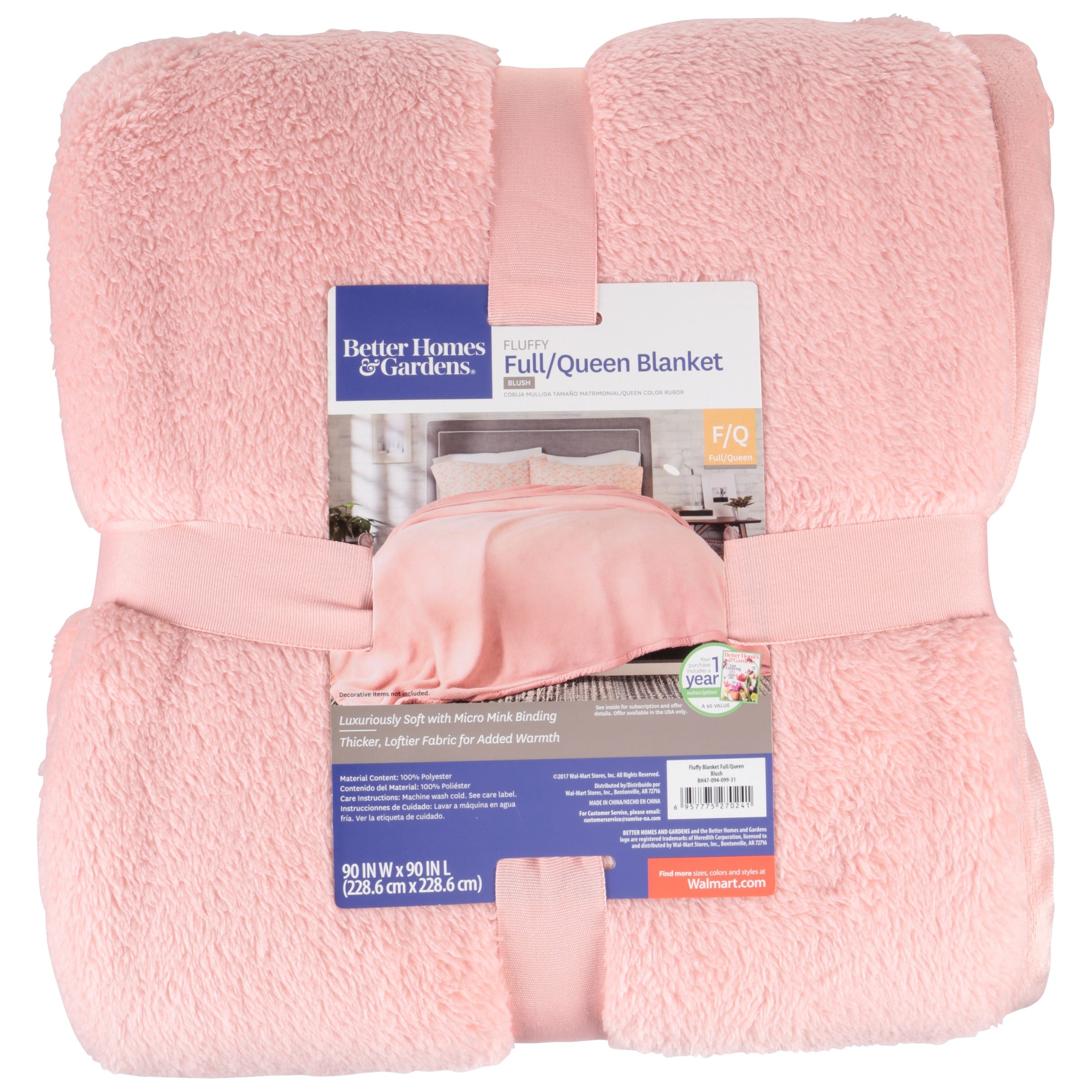 Better Homes & Gardens Fluffy Blanket, 1 Each